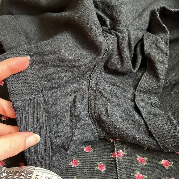 Old Navy Black Linen Blend Shorts Sz 8 - Picture 7 of 8